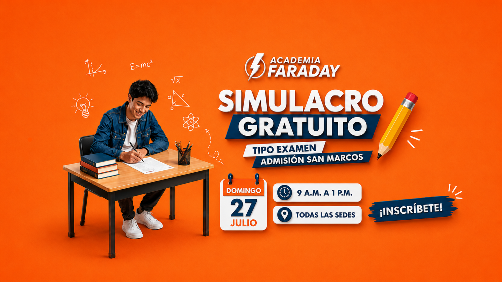 Banner principal Simulacro Gratuito Academia Faraday